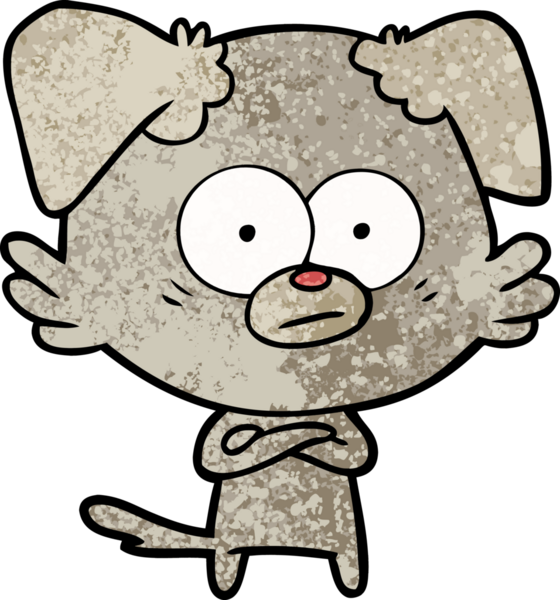 Bir insan tarafından çizilmiş sinirli köpek çizgi filmi.