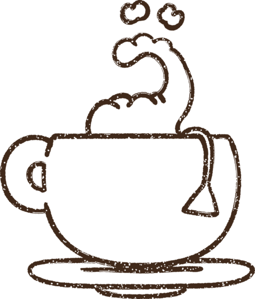 Bir insan tarafından çizilen çay kömürü.