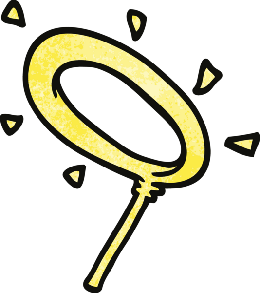 Bir insan tarafından çizilmiş karalama melek halkası.