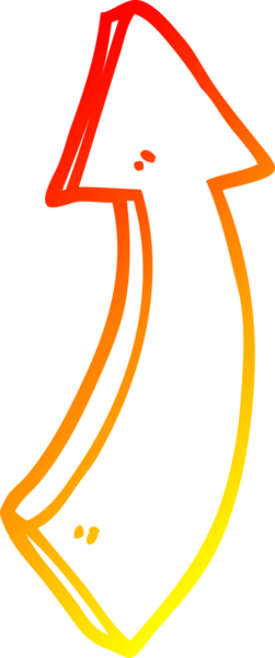 Bir insan tarafından çizilmiş bir çizgi filmin sıcak gradyan çizimi