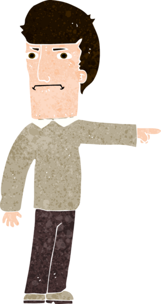 Bir insan tarafından çizilmiş çizgi filmci.