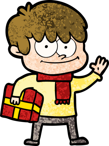 Bir insan tarafından çizilmiş mutlu çizgi film adamı.