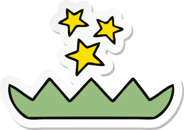 Bir insanın çizdiği sihirli nilüfer çiçeğinin çıkartması.