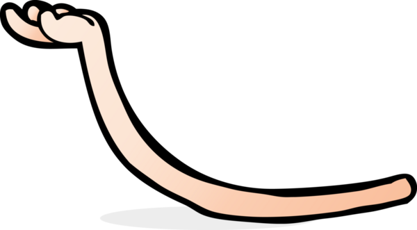 Bir insan tarafından çizilmiş çizgi film kol hareketi