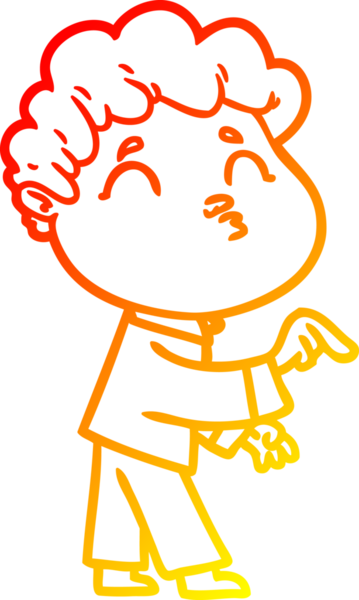 Bir insan tarafından çizilen çizgi film karakterinin sıcak çizgi çizimi