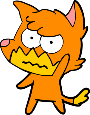 Bir insan tarafından çizilmiş bir tilki.