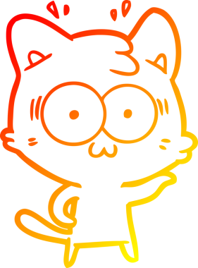 İnsan tarafından çizilmiş bir çizgi filmin sıcak eğimli çizimi.