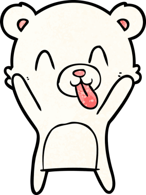 Bir insan tarafından çizilmiş kutup ayısı karikatürü