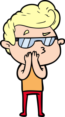 Bir insan tarafından çizilmiş havalı bir çizgi film.