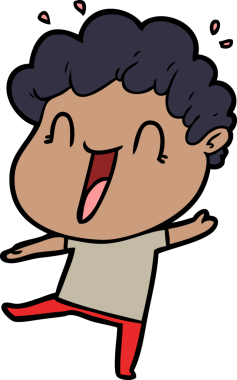 Bir insan tarafından çizilmiş mutlu bir adam.