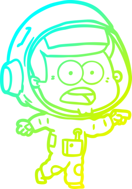 Bir insan tarafından çizilen soğuk gradyan çizgi çizimi bir astronotu şaşırttı.