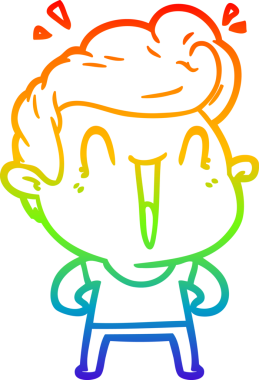 Bir insan tarafından çizilmiş mutlu bir adamın çizgi çizimi.