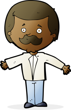 Çizgi filmlerdeki bıyıklı adam, bir insan tarafından çizilmiş.