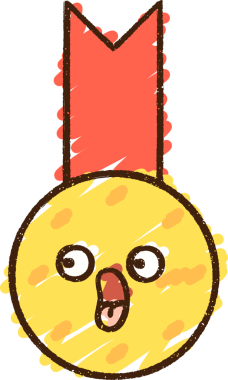 Bir insan tarafından çizilen Altın Madalya Tebeşiri