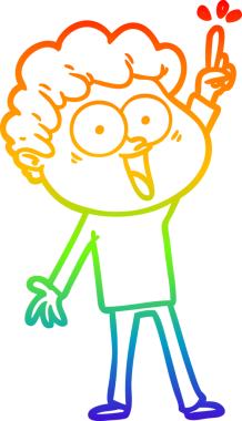 Bir insan tarafından çizilmiş mutlu bir adamın çizgi çizimi.