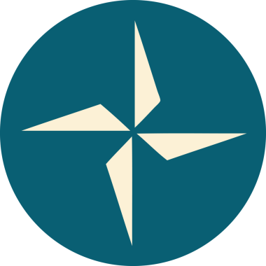 Bir insan tarafından çizilmiş bir yıldızın ikonik dövme şekli