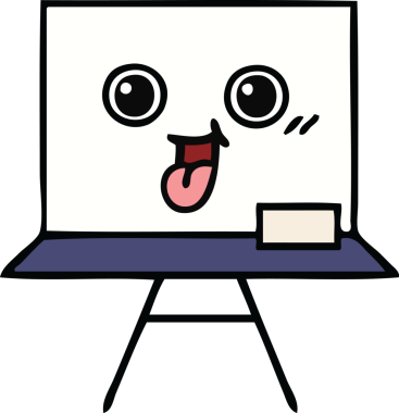 Bir insan tarafından çizilmiş beyaz bir karikatür.