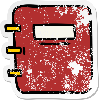 Bir insan tarafından çizilmiş şirin bir karikatür kitabının sıkıntılı çıkartması.