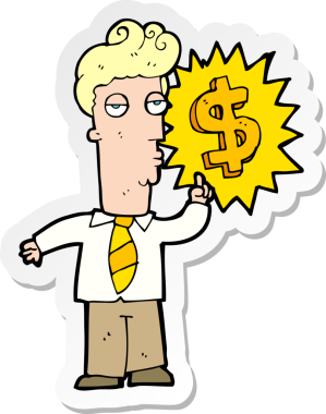 Bir insan tarafından çizilmiş zengin bir çizgi filmin çıkartması.