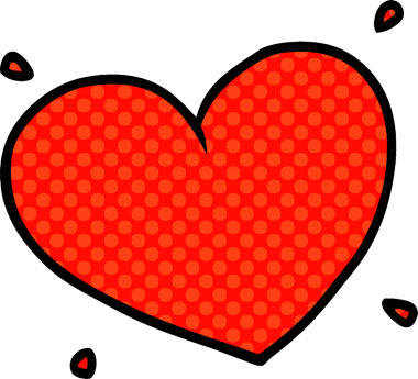 Bir insan tarafından çizilmiş aşk dolu bir kalp.