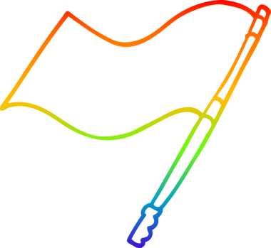 gökkuşağı gradyanı bir insan tarafından çizilmiş bir karikatür bayrağının çizimi