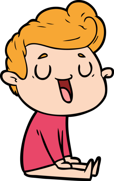 Bir insan tarafından çizilmiş mutlu çizgi film adamı.