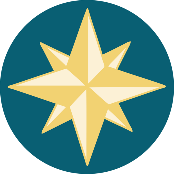 Bir insan tarafından çizilmiş bir yıldızın ikonik dövme şekli