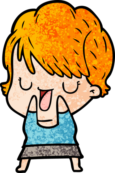 Bir insan tarafından çizilmiş bir karikatür kadın konuşuyor.