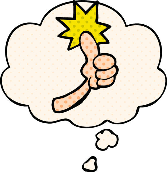 Çizgi roman tarzında bir insan tarafından çizilmiş düşünce baloncuğu ile çizgi film imzası