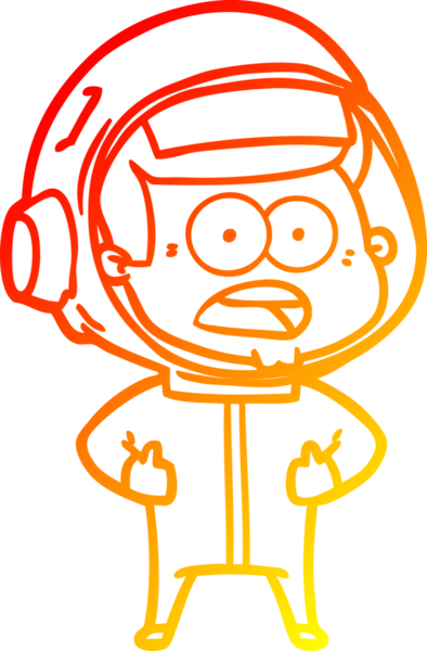 Bir insan tarafından çizilmiş bir çizgi film çizimi, astronotu şaşırttı.