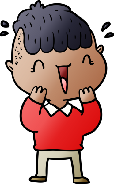 Bir insan tarafından çizilmiş mutlu çocuk.