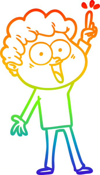 Bir insan tarafından çizilmiş mutlu bir adamın çizgi çizimi.