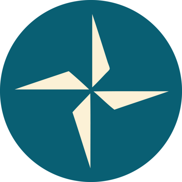 Bir insan tarafından çizilmiş bir yıldızın ikonik dövme şekli