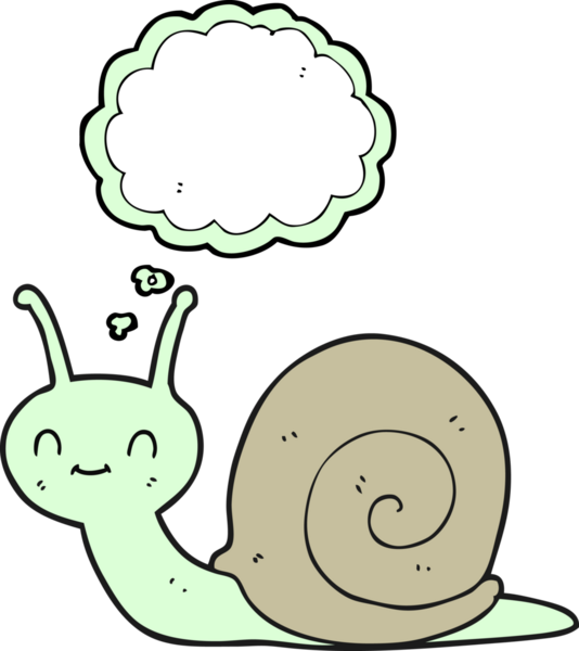 Bir insan tarafından çizilmiş serbest çizim baloncuk karikatür sevimli salyangoz