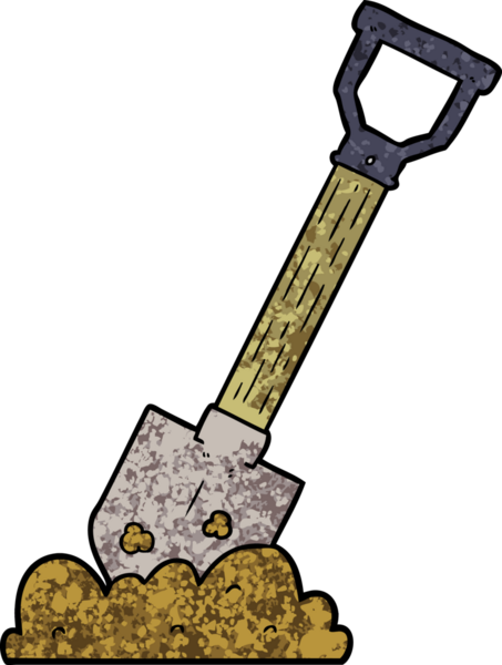 Bir insan tarafından çizilmiş kürek.