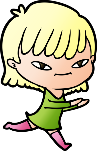 Bir insan tarafından çizilmiş karikatür kadın.