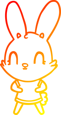 Bir insan tarafından çizilmiş bir çizgi film tavşanı.