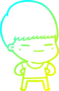 Bir insan tarafından çizilmiş kendini beğenmiş bir çizgi film karakteri.