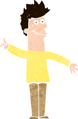 Bir insan tarafından çizilmiş bir fikri olan çizgi film adamı.