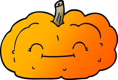 Bir insan tarafından çizilmiş mutlu balkabağı.