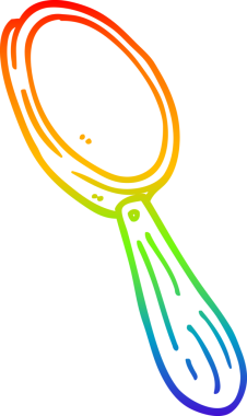 gökkuşağı gradyan çizgi çizimi bir insan tarafından çizilmiş bir çizgi büyüteç