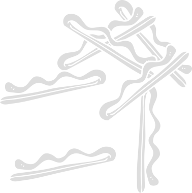 Bir insan tarafından çizilen saç tokalarının düz renk çizimi