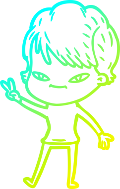 Bir insan tarafından çizilmiş mutlu bir karikatür çizimi.