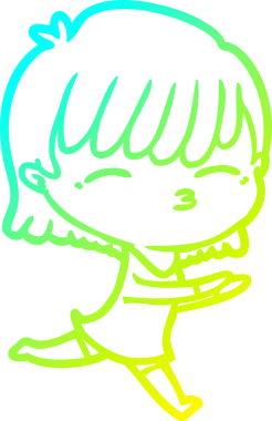 Bir insan tarafından çizilmiş bir karikatür kadın çizimi.