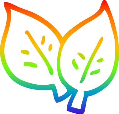 Bir insan tarafından çizilen sonbahar yapraklarının çizimi.