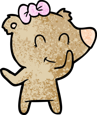 Bir insan tarafından çizilmiş bir çizgi film karakteri.