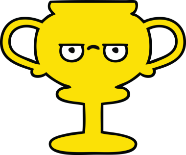 Bir insan tarafından çizilmiş sevimli bir kupa karikatürü.