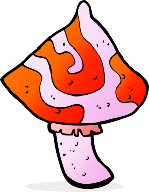 Bir insan tarafından çizilmiş mantar taburesi.