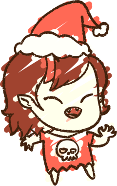 Bir insan tarafından çizilmiş Noel Vampiri Tebeşiri