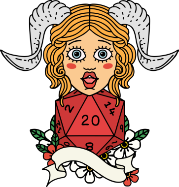 Retro Dövme Biçimi Bir insan tarafından çizilmiş doğal yirmi zar atışıyla düzenleme